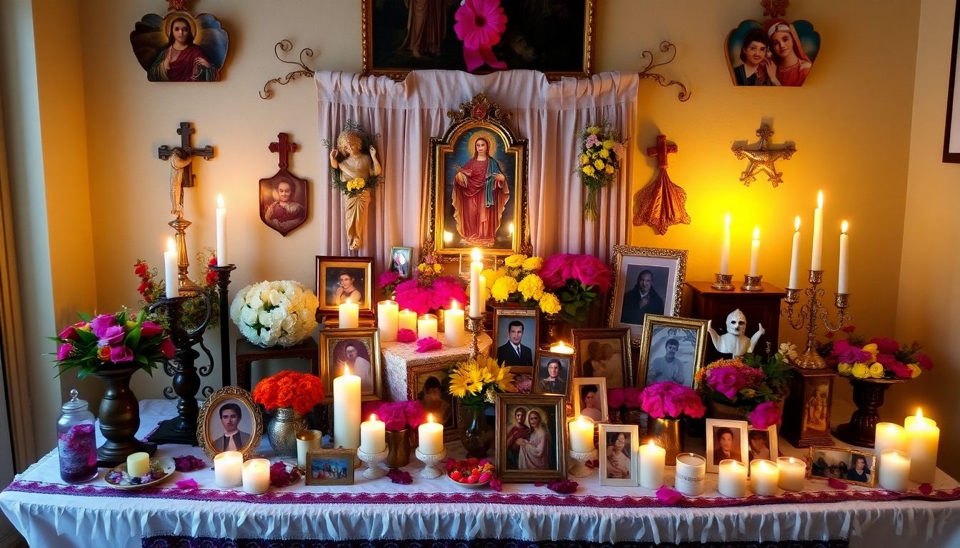 Altares tradicionales en el día de todos los santos