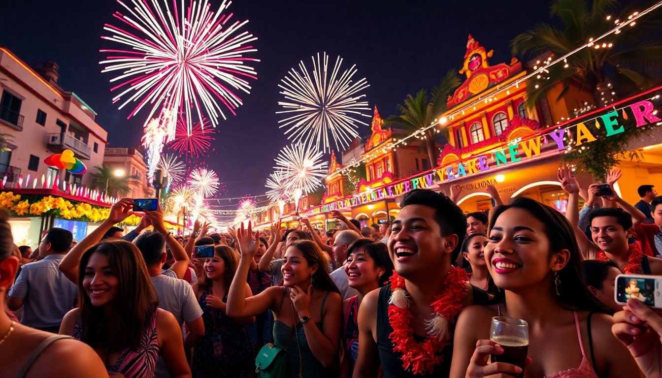 Celebración de año nuevo en Colombia