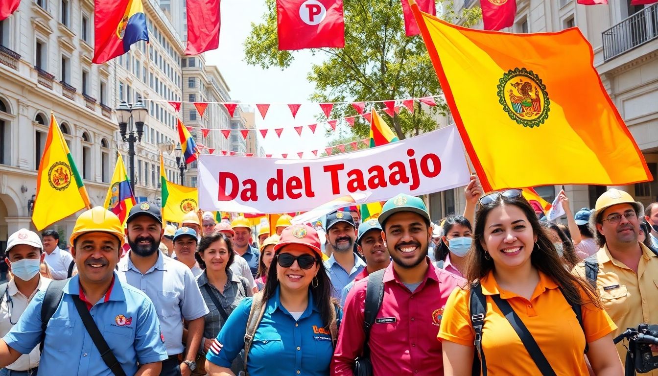 Celebración del día del trabajo en Colombia