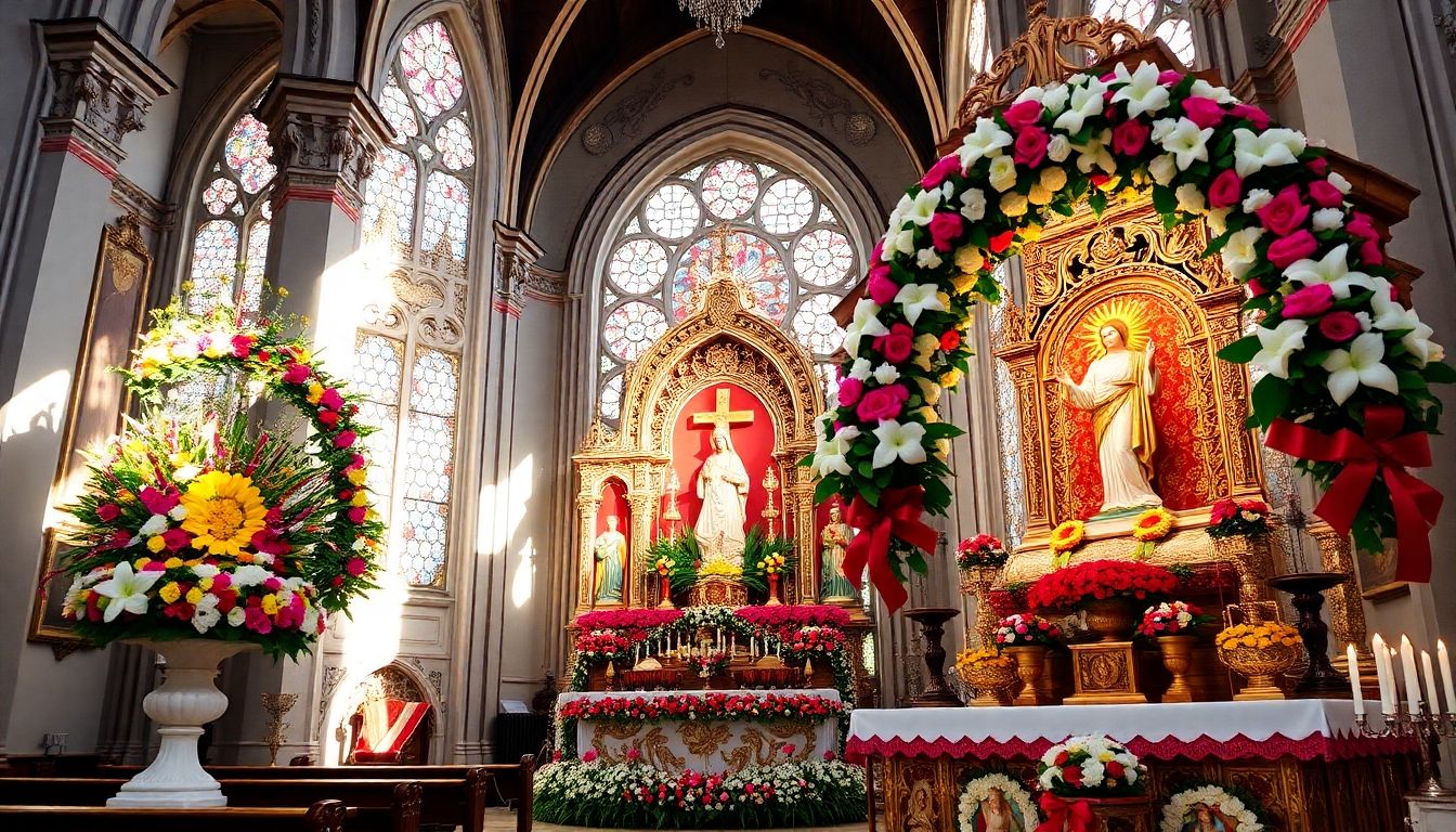 Decoraciones religiosas de Corpus Christi