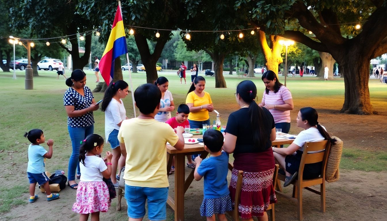 Familias celebrando la independencia de Cartagena