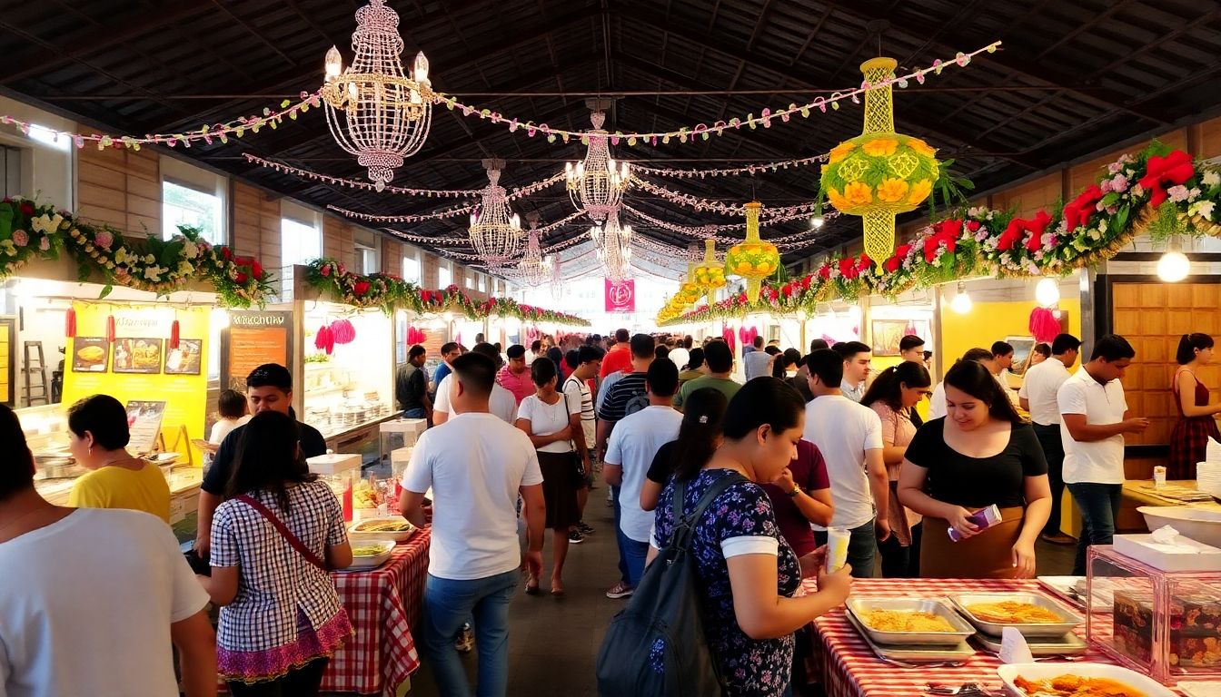 Feria gastronómica durante la inmaculada concepción