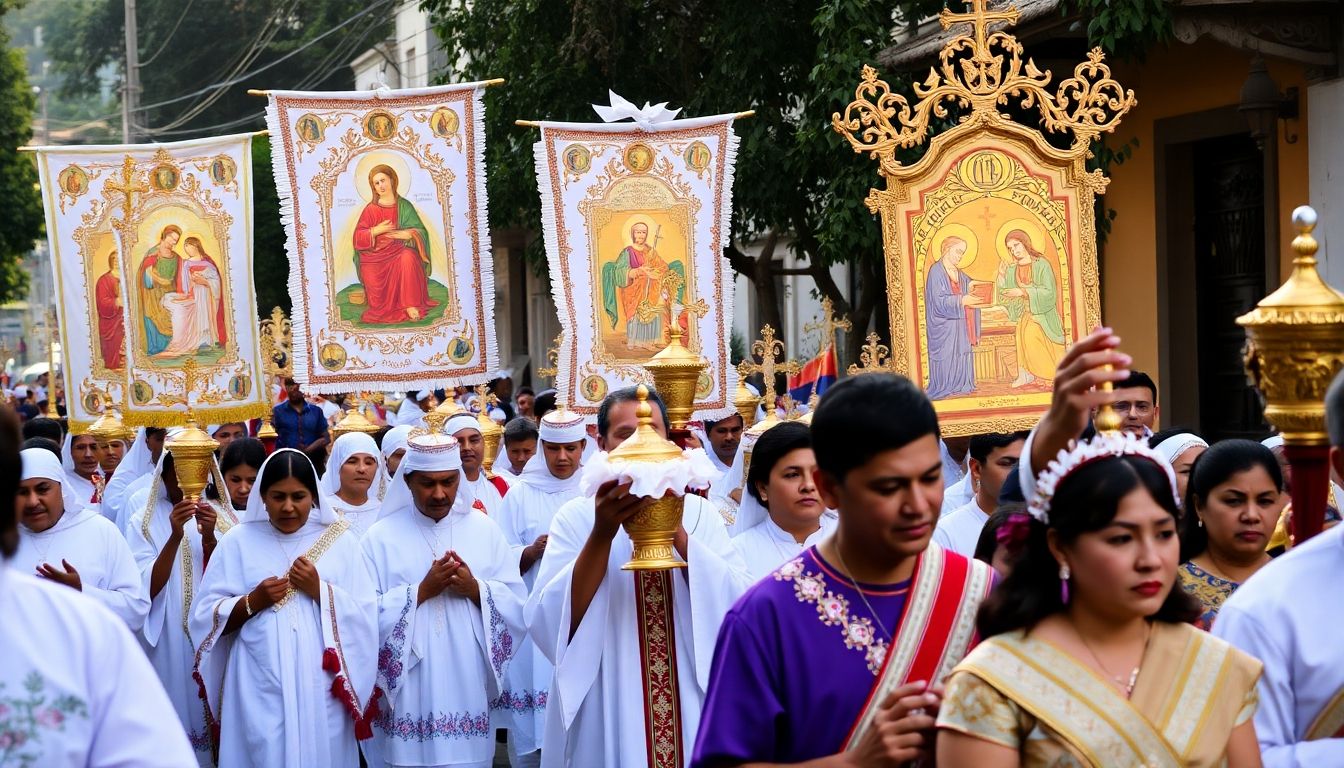 Procesión de Corpus Christi en Colombia